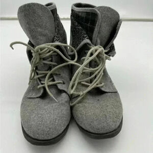 Women's Rock & Candy Fold Down Ankle Lace Up Boots Size 11 Fabric